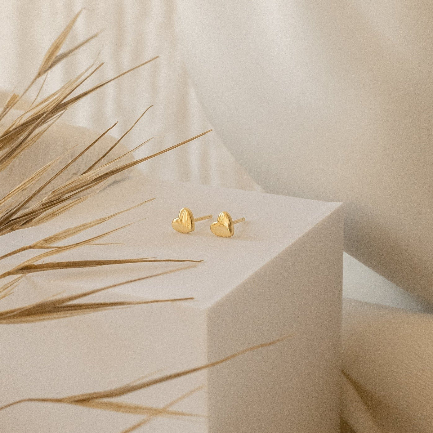 Embrace Love Every Day with Our Classic Heart Studs